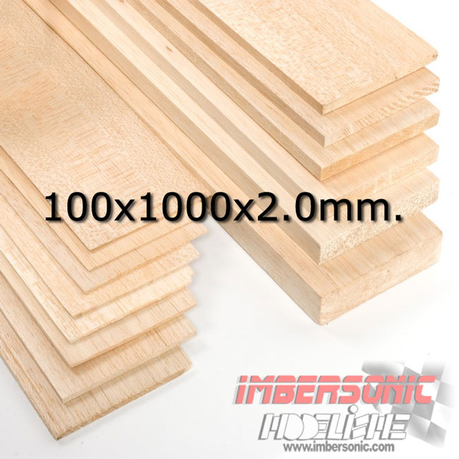 BALSA TABLA 100X1000X2.0 MM.