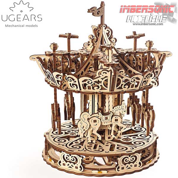 UGEARS MECHANICAL MODELS CONSTRUCCION EN MADERA CARRUSEL 70129