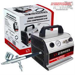 CONJUNTO AEROGRAFICO CON COMPRESOR D-40 DISMOER REF.26104