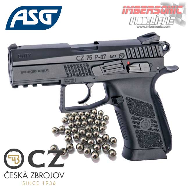 PISTOLA CO2 ASG CZ75 P-07 DUTY 4.5MM. CÓD.16726