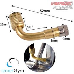 EXTENSOR DE VALVULA INFLADO ANTIRETORNO 90 GRADOS