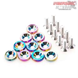 TORNILLO ACERO AVELLANADO M6X15 CON ARANDELA ALUMINIO multicolor