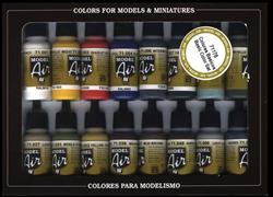 VALLEJO MODEL AIR SET BASIC COLORS 16X17ML. REF.71178