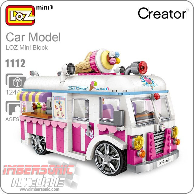 LOZ CAR MODEL ICE CREAM VAN 1244PZAS. REF.1112