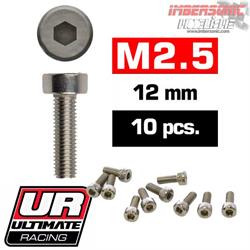 TORNILLO ACERO ALLEN M2.5X12mm. ULTIMATE RACING REF.UR16322512