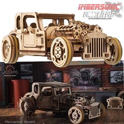 UGEARS MECHANICAL MODEL CONSTRUCCION EN MADERA HOT ROD FURIOUS MOUSE