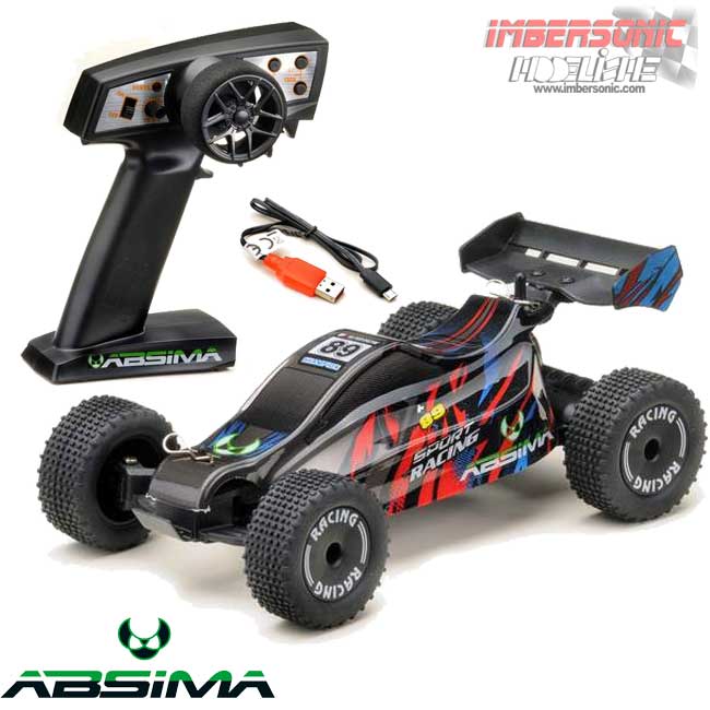 COCHE RADIO CONTROL ABSIMA X-RACER 1.24 BUGGIE 2WD