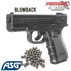PISTOLA CO2 ISSC M22 ASG 4.5mm. BLOWBACK Cod.19803