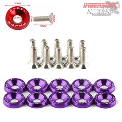 TORNILLO ACERO AVELLANADO M6X15 CON ARANDELA ALUMINIO VIOLETA