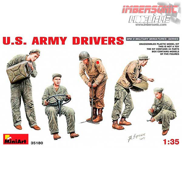 MAQUETA MINIART FIGURAS U.S. ARMY DRIVERS REF.35180