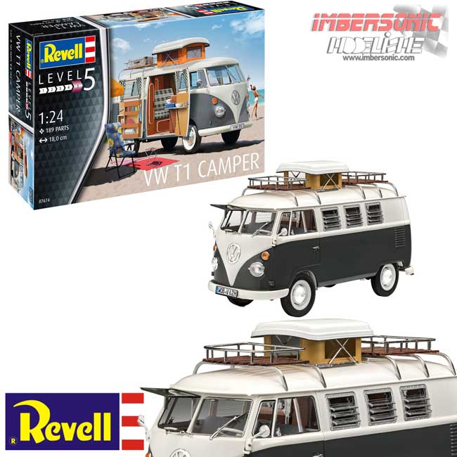 MAQUETA REWELL VW T1 CAMPER Escala 1.24 REF.07674