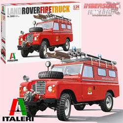MAQUETA ITALERI LAND ROVER BOMBEROS AHI A TOPE escala 1.24 REF. 3660