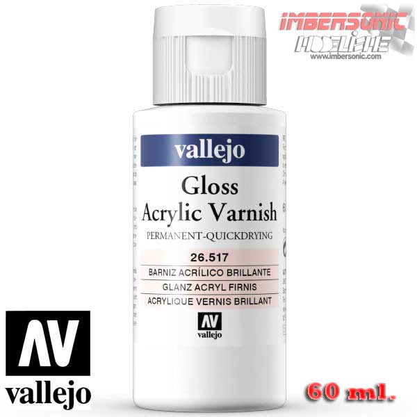 VALLEJO BARNIZ ACRILICO BRILLANTE 60 ML. 26.517