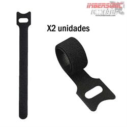 CINTA VELCRO ORGANIZADOR DE CABLES COLOR negro 2 UNID.