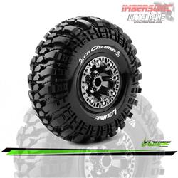 NEUMATICO+LLANTA 1.10 LOUISE RC Super Soft - Black Chrome 2.2 Wheels - Hex 12mm - L-T3236VBC