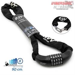 ANTIRROBO CON CONTRASEÑA DE CADENA EN NEGRO EWLK013