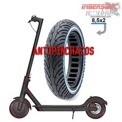 NEUMATICO PATINETE MACIZO BANDA AZUL ULTRALIGERO 8.5X2 COMPATIBLE XIAOMI