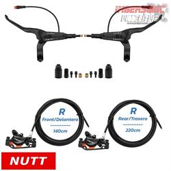 KIT FRENO HIDRÁULICO NUTT negro A5-D Delantero R trasero R