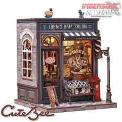 CONSTRUCCION MINIATURA EN MADERA CUTEBEE -JHON,S HAIR SALON- 210pzas.