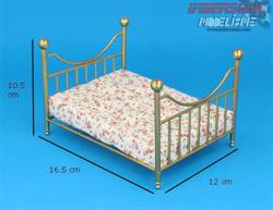 CAMA DORADA METAL DF1426 DOLL HOUSE DF1426