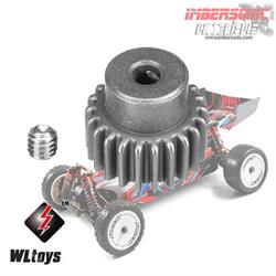 PInON MOTOR ELECTRICO 22 DIENTES ACERO Wltoys Cód.104001