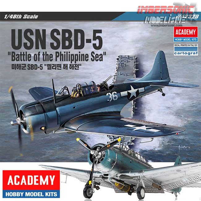 ACADEMY MAQUETA AVION USN SBD-5 ref.12329 E.1.48