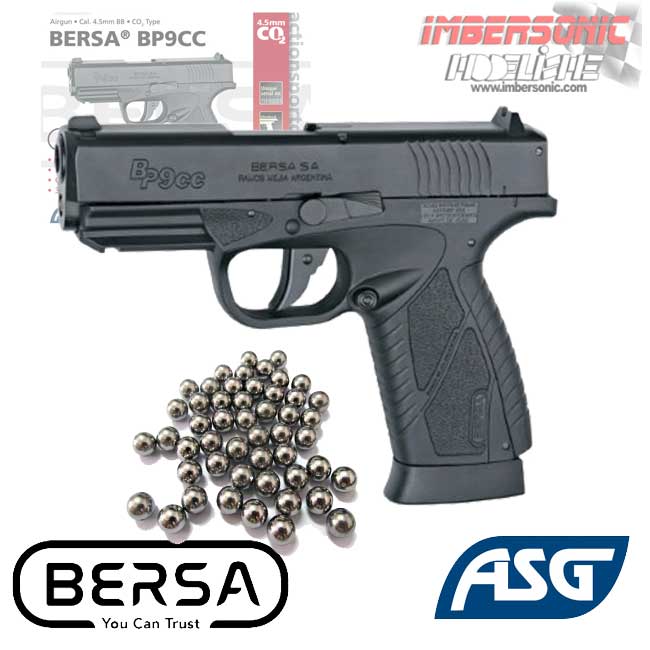 PISTOLA CO2 4.5MM  BERSA BP9CC BLOWBACK ASG17301