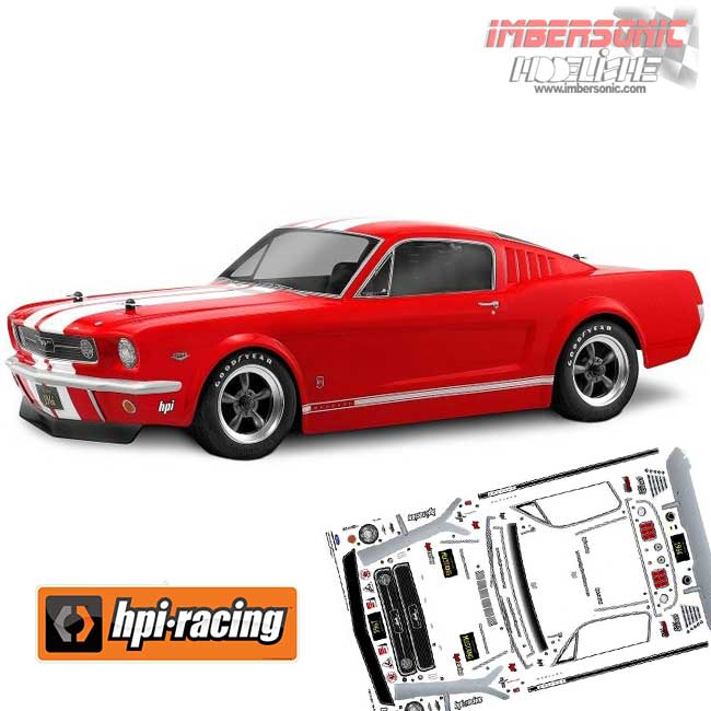 CARROCERIA HPI 1.10 FORD MUSTANG 1966 HPI-17519 (SIN PINTAR)