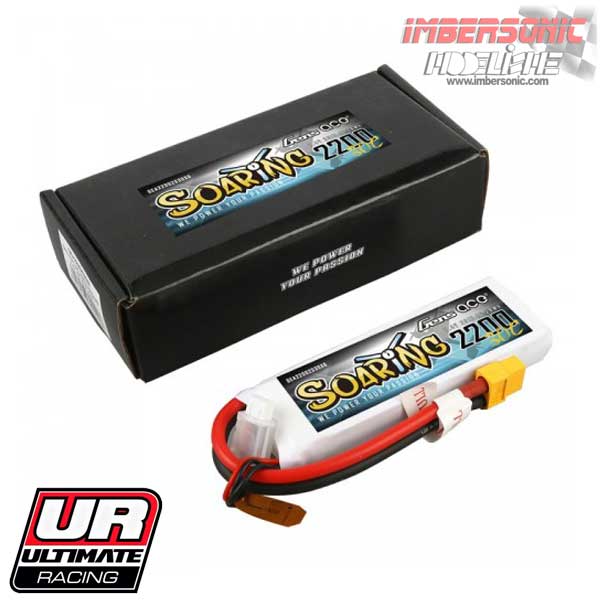 BATERIA LIPO 7.4 VOLT. 2200MAH. 30C SOARING GENS ACE GEA22002S30X6