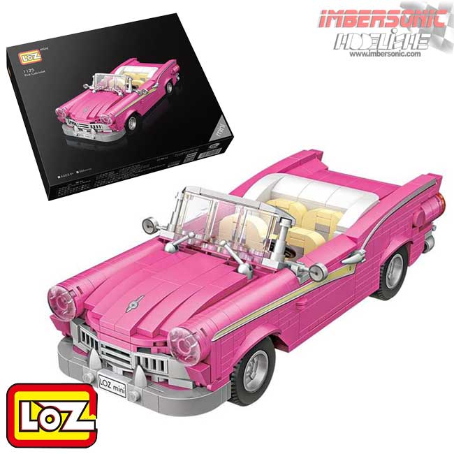 LOZ MINI CAR PINK CABRIOLET REF.1125