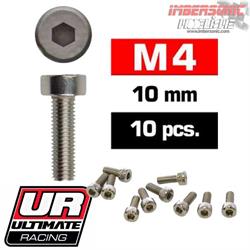 TORNILLO ACERO ALLEN M4X10MM. ULTIMATE RACING UR163410 (10unid)