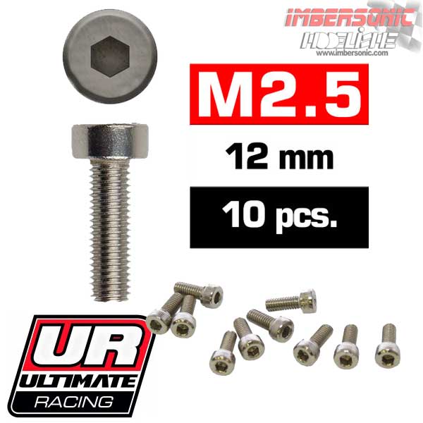 TORNILLO METRICA 2.5X12mm. ULTIMATE RACING REF.UR16322512