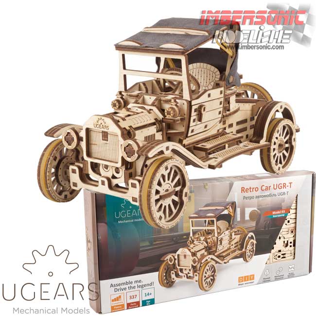 UGEARS MECHANICAL MODELS CONSTRUCCION EN MADERA MODEL T RETRO CAR