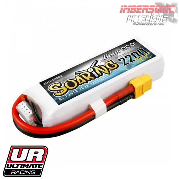 BATERIA LI-PO 11.1VOL. SOARING  2200 MAH 11.1V 30C 3S1P WITH XT60-GEA22003S30X6