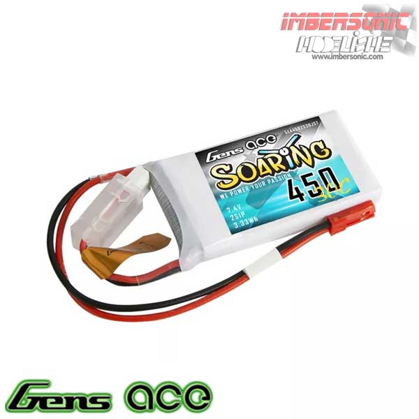 BATERIA LIPO 7.4 VOLT. 450MAH. SOARING GENS ACE