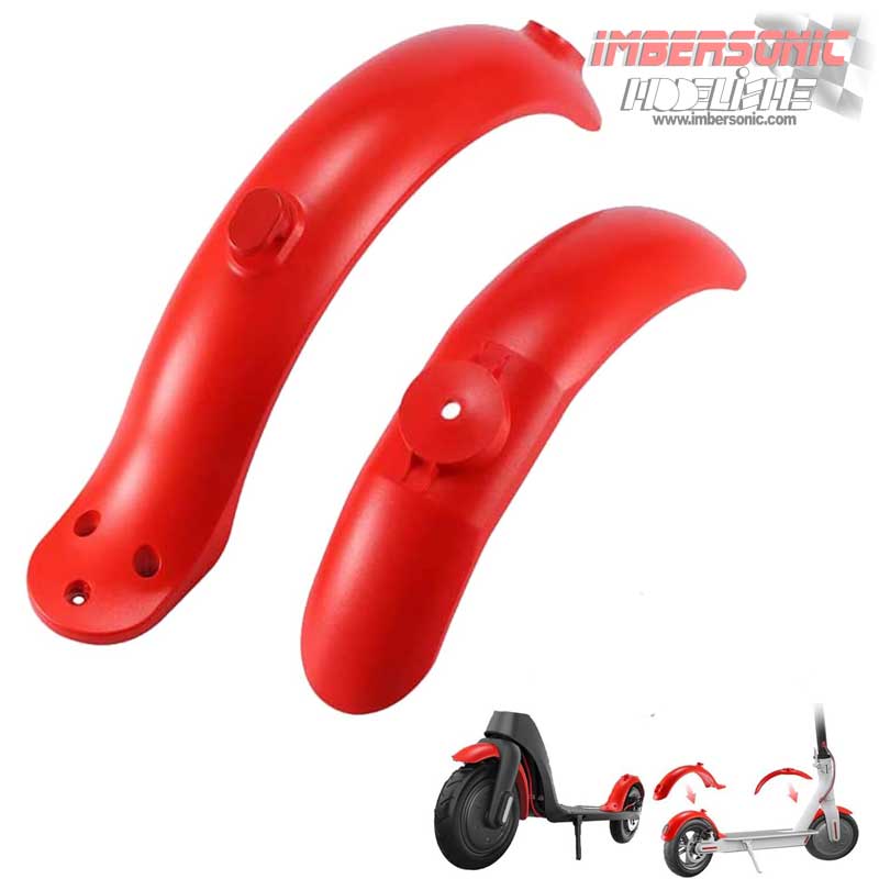 PACK GUARDABARROS DELANTERO Y TRASERO ROJO PARA PATINETE XIAOMI