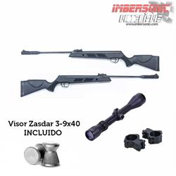 CARABINA AIRE COMPRIMIDO ZASDAR SR1000 GAS PISTON 5MM CON VISOR 3-9x40