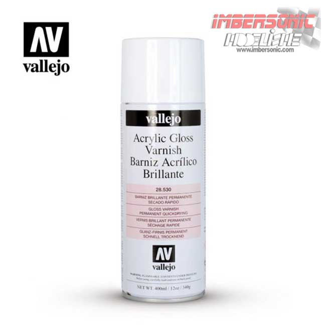 VALLEJO BARNIZ SPRAY BRILLANTE 400ML. CÓD.28530