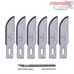 CONJUNTO 6 UNID. CUCHIILAS CURVA CUTTER Nº1 CÓD.15005