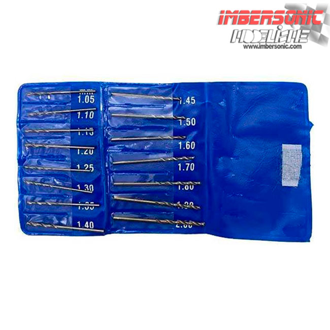 SET 15 BROCAS HSS SURTIDAS 1,05-2MM CHAVES 01502