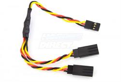 GFORCE CABLE DOBLE EN Y CONECTOR JR,HITEC 15CM. GF-111-020