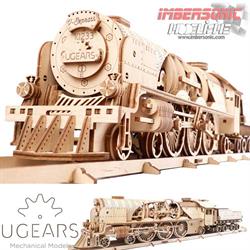 UGEARS MECHANICAL MODELS CONSTRUCION EN MADERA LOCOMOTORA V-EXPRESS 70058