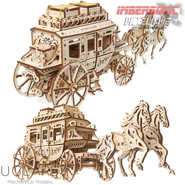 UGEARS MECHANICAL MODELS CONSTRUCCION EN MADERA DILIGENCIA POSTAL 70054