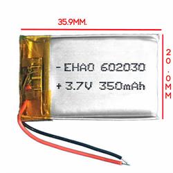 BATERIA LIPO 3.7VOLT. 350MAH