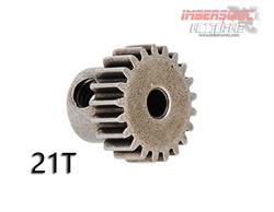 PIÑON MOTOR ELECTRICO 21 DIENTES EN ACERO MODULO 0.6
