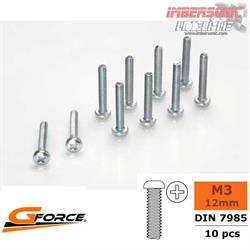 GFORCE GF-0170-010 TORNILLO ACERO M3X12MM.