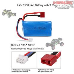 BATERIA LI-ION 7.4 VOLT 1500MAH WLTOYS SERIES 12428