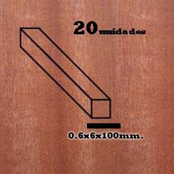 FORRO CHAPA SAPELLY 0.6X6X100MM. 20 UNIDADES ref.35169